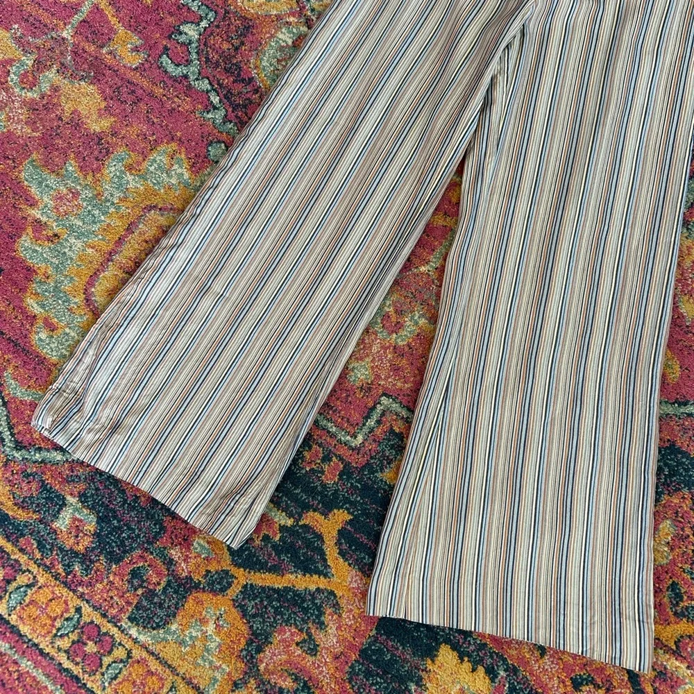 SAMSOE SAMSOE | Women’s Multicolor Striped Elina Side Zip Wide Leg Pants, Size M - Picture 6 of 16